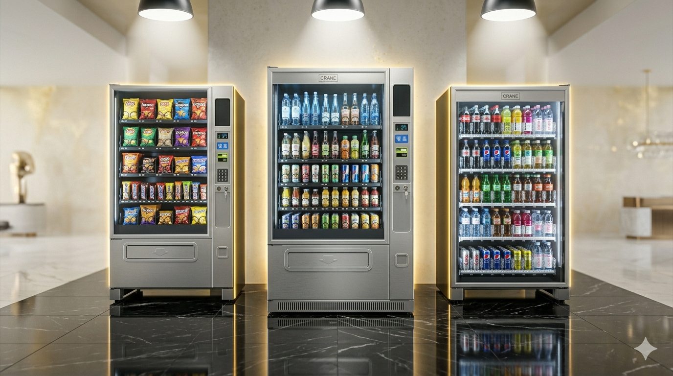 Premium vending machine lineup for placement or sale
